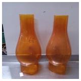 Amber Glass Chimney Shades