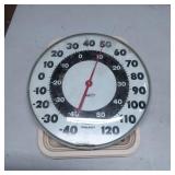 Large Circular Analog Fahrenheit Thermometer with