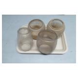 Four Glass Lamp Globes, Including Dietz