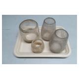 Four Dietz Glass Lantern Globes