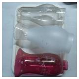 Three Glass Light Shades with Etched and Frosted D