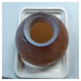 Spherical Amber-Toned Glass Light Shade