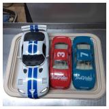 Three 1:18 Scale Dodge Diecast Model Cars with Rac
