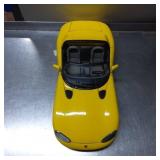 Yellow Diecast Convertible Car Model with Interior