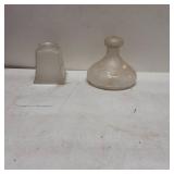 Two Glass Lamp Shades in Varied Shapes