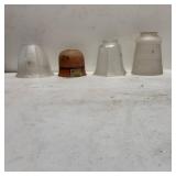 Four Glass and Ceramic Light Shade Covers