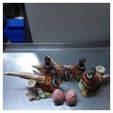 Fitz and Floyd Pheasant Ceramic Candleholders and