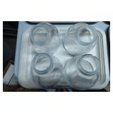 Four Engraved Lead Crystal Light Shades