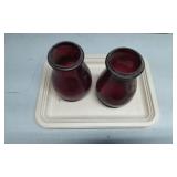 Dietz Red Glass Lantern Globes