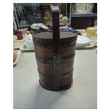 Three-Piece Woven Japanese Bento Box with Handle,