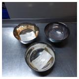 Three Silver-Plated Bowls with Polished Finish
