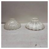Ribbed Glass Lamp Shades with Flared Bases