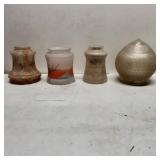 Frosted and Painted Glass Lamp Shades