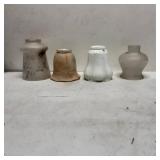 4 Glass Lamp Shades in Mixed Styles and Finishes