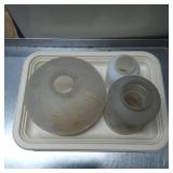 Frosted Glass Lamp Shades in Varied Sizes