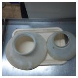 Frosted Glass Light Shades with Wide Openings