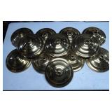 Polished Brass Ceiling Light Canopies with Circula