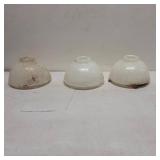 3 Frosted Glass Oil Lamp Shades