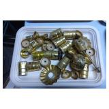 Brass Lamp Parts, Including Sockets and Decorative