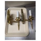 Brass Finish Two-Light Vintage Wall Sconces, 9 in.