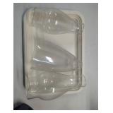 Three Clear Glass Hurricane Lamp Shades, Largest 9