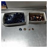 Plastic Buttons in Two Boxes