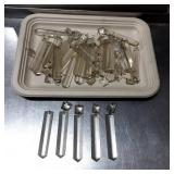 Faceted Glass Chandelier Prisms with Connecting Pi