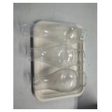 Three Glass Hurricane Shades, Largest 10 Inches Ta