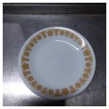 Corelle Dinner Plates with Golden Floral Pattern