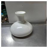 White Ceramic Vase with Short Neck