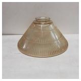Ribbed Glass Oil Lamp Shade with Tapered Design