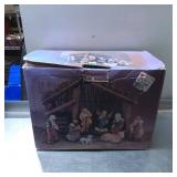 Nativity Scene Set in Original Box with Figurines