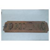 Wood Display Board with Assorted Brass Ornamental