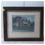 Framed Watercolor Print of ï¿½John Bartram Houseï¿½ by