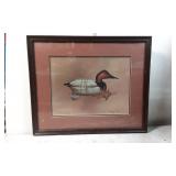Framed Waterfowl Print by Carol J. Latta with Sign
