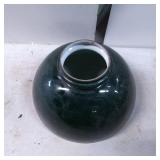 Dark Green Glass Lamp Shade with Flared Rim