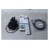 3: Power Adapter, 6-Outlet Power Strip, and HDMI C