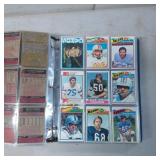 Blue Binder With Mixed Football Trading Cards in P
