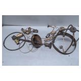 Lamp Parts Including Metal Frames, Sockets, and Wi