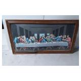 Framed Painting of ï¿½The Last Supperï¿½ Signed by Ann