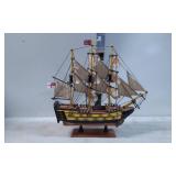 H.M.S. Victory Wooden Model Ship on Wood Display B