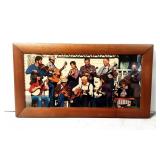 Framed Group Photograph of Musicians with Wooden F