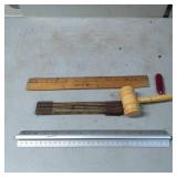 Measuring Tools and Yellow Gavel Set