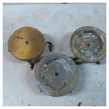 Three Metal Lamp Bases with Tripod Feet