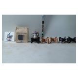 Decorative Tile, Beaded Skull Figurine, and Wood D