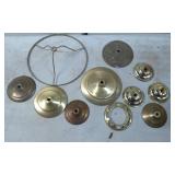 Brass and Metal Lamp Parts with Wire Frame