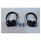 Two Wireless Headphones with AAA Batteries