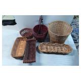 Woven Baskets in Various Shapes and Colors