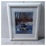 Framed Photograph of Winter Scene in the Blue Moun