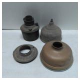 Brass Oil Lamp Components and Bases